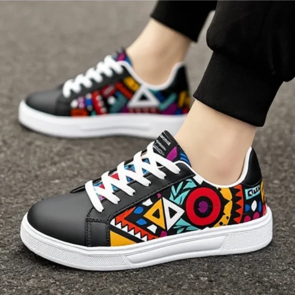 YRZL Lässige Herren-Sneaker, PU-Leder, leicht, bequem, Wanderschuhe, rutschfest, Skateboard-Schuhe, Outdoor-Sportschuhe für Herren
