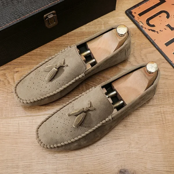 Mode Männer Casual Schuhe Wildleder Atmungsaktive Komfort Slip-on Herren Fahren Schuhe Luxus Marke Männer Müßiggänger Herren Faul Schuhe mokassins 6