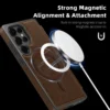 Für MagSafe RFID Blocking Flip Leder Handyhülle Samsung Galaxy S25 Edge S24 S23 Ultra S22 Plus Brieftasche mit Kartenhalter-Abdeckung 5
