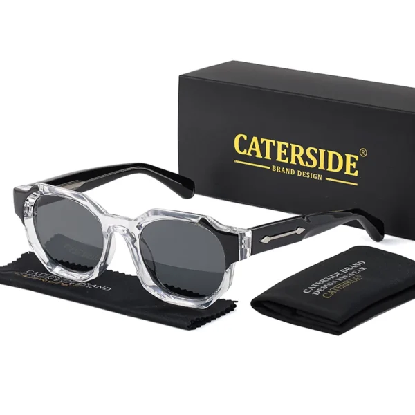 CATERSIDE Punk Quadratische Sonnenbrille Männer Vintage Dicken Rahmen Hochwertige Retro frauen Sonnenbrille Party und Urlaub Reise Brillen 2