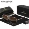 KINGSEVEN Mode Große Rahmen Sonnenbrille Kausalen Leopard Frauen Männer Polarisierte UV400 Objektiv Aluminium Gläser Fahren Outdoor Brillen