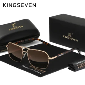 KINGSEVEN Mode Große Rahmen Sonnenbrille Kausalen Leopard Frauen Männer Polarisierte UV400 Objektiv Aluminium Gläser Fahren Outdoor Brillen