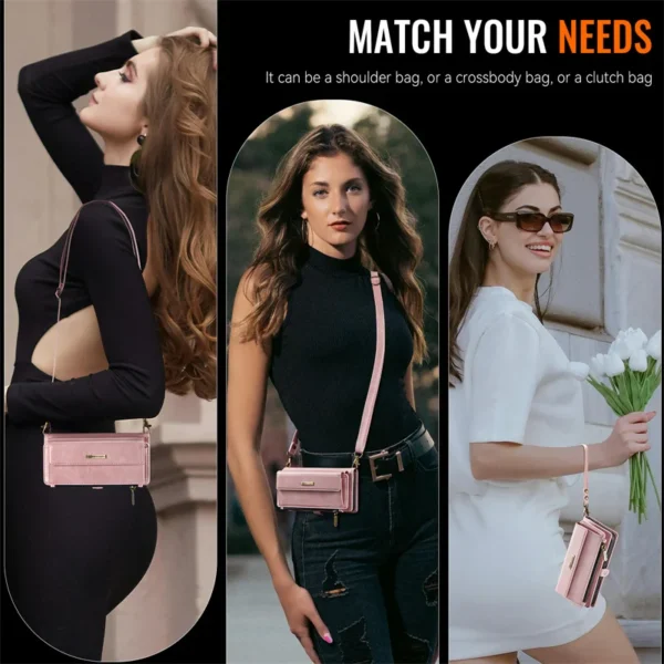 CaseMe Zipper Wallet Flip Leder Handyhülle für Samsung Galaxy S25 Ultra S24 FE S23 Plus S22 S21 S20 A16 A56 Multi Cards Cover 2