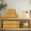 2 Stück goldene Badetücher 100 x 150 cm, 360 g/m2, 100 % Baumwolle 3