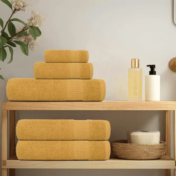 2 Stück goldene Badetücher 100 x 150 cm, 360 g/m2, 100 % Baumwolle 3