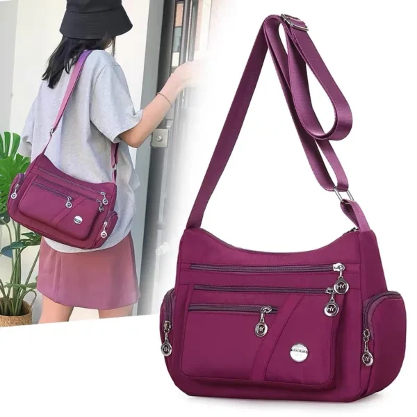Casual Frauen Schulter Umhängetasche Oxford Wasserdichte Zipper Handtaschen Paket Weibliche Große Kapazität Reise Umhängetasche 5