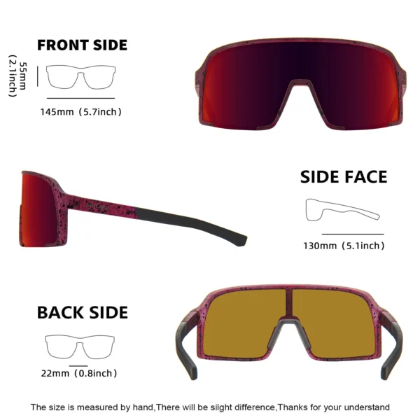 JULI Polarisierte Sonnenbrille für Männer und Frauen, winddicht, Outdoor-Sport, Radfahren, Laufen, UV400-Schutz, männliche Sonnenbrille 8133 4