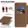 Für MagSafe RFID Blocking Flip Leder Handyhülle Samsung Galaxy S25 Edge S24 S23 Ultra S22 Plus Brieftasche mit Kartenhalter-Abdeckung 3
