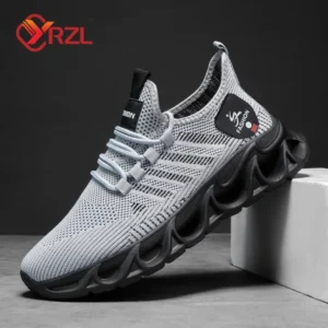 YRZL Herren Sportschuhe Atmungsaktive leichte Turnschuhe Outdoor Mesh Schwarz Laufschuhe Athletisch Jogging Tenis Wanderschuhe Mann