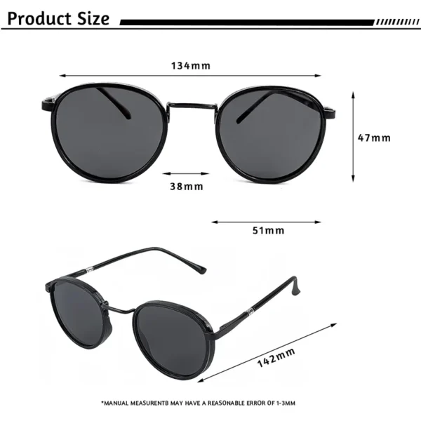 HBK Trendige und avantgardistische polarisierte Sonnenbrille für Herren, personalisiertes Design, modische Unisex-UV400-Sonnenbrille, ideal als Geschenk 5