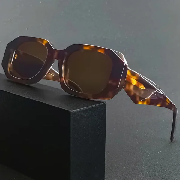 CATERSIDE Retro Polarisierte Sonnenbrille Männer Polygon Große Acetat Rahmen frauen Sonnenbrille Reisen Fahren Einkaufen UV400 Brillen
