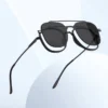 COHK Metall 3 In 1 Neue Stil Klapp Magnet Clip Auf Brillengestell Trend Polarisierte Sonnenbrille Männer Optische Computer Brillen UV400 4