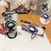 Luxus-Beschichtung Magsafe Magnethalter Ständer Saubere Handyhülle für iPhone 11 12 13 14 15 Pro Max Stoßstangenschutz auf 16 Plus Abdeckung 2