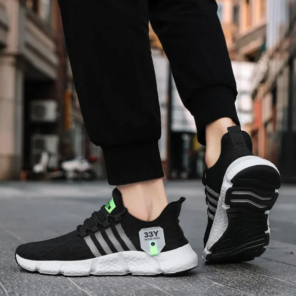 Atmungsaktives Mesh Männer Schuhe Trendy Leichte Fuß Wohnungen Plus Größe Männliche Tennis Turnschuhe Laufen Outdoor Fitness Schuhe 2024 4
