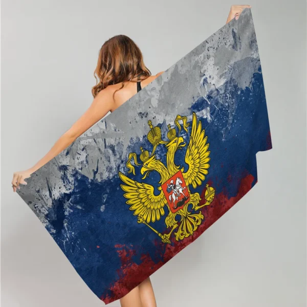 Russische Flagge große Mikro faser Strand tücher schnell trocknen Handtuch Sand Strand tücher Pool Handtuch für Reise Schwimmbad Yoga 3
