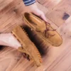 Designer Wildleder Lace Up Männer Casual Schuhe Hohe Qualität Weiche Herren Loafer Mokassins Italienische Mode Fahren Schuhe Große Größe 2