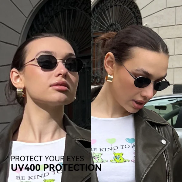 ZENOTTIC Retro Small Polygon Polarized Sunglasses Women Metal UV400 Sun Glasses Men Anti-Glare UV400 Goggles Driving Eyewear 2