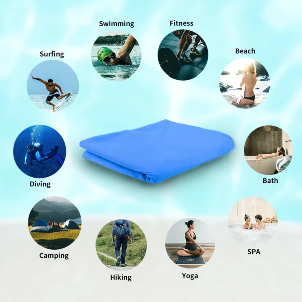 2PC Set Solide Mikrofaser Gym Handtuch Perfekte Reise Sport Camping Strand Handtücher Schnell Trocknend Super Saugfähigen Schwimmen Bad Handtuch 2