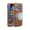 Für iPhone 16 15 14 13 12 Pro Max Plus Handyhülle Magnetisches kabelloses Laden Business Retro-Nähte Leder stoßfeste Abdeckung