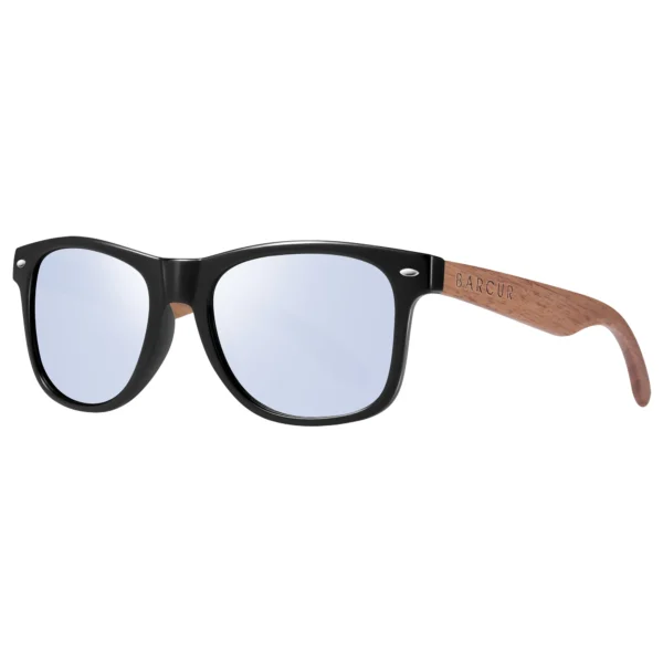 BARCUR Schwarz Nussbaum Sonnenbrille Holz Polarisierte Sonnenbrille Männer Gläser Männer UV400 Schutz Brillen Holz Original Box 6