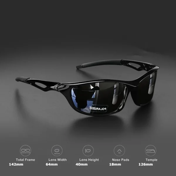 1 Stück/3 Stück polarisierte Retro-Herren-Sport-Sonnenbrille, langlebiger, durchscheinender farbiger Rahmen und TAC-Linse, zum Wandern, Angeln, Rennen 6