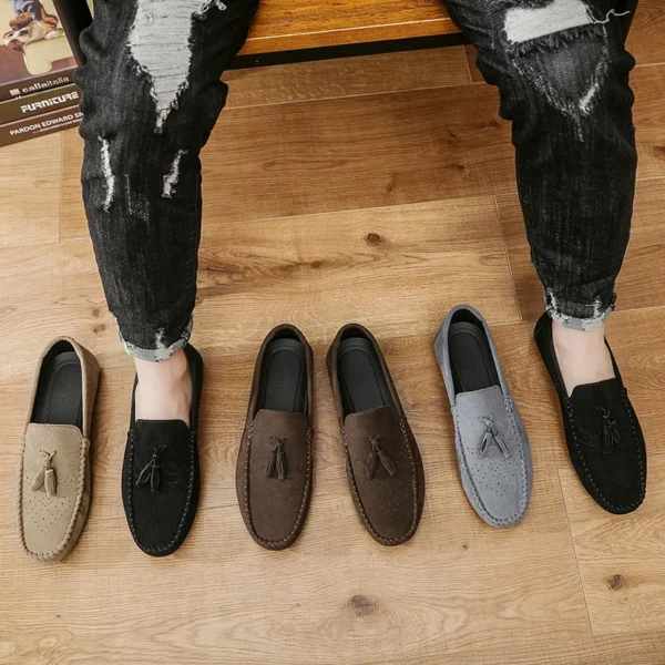 Mode Männer Casual Schuhe Wildleder Atmungsaktive Komfort Slip-on Herren Fahren Schuhe Luxus Marke Männer Müßiggänger Herren Faul Schuhe mokassins 5