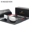 KINGSEVEN Aluminium Herren Sonnenbrille Polarisierte Linse Marke Rot Design Tempel Sonnenbrille Beschichtung Spiegel Gläser Oculos de sol7719