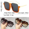 Sonnenbrille Damen 2025, Fahren, Reisen, großer quadratischer Rahmen, Luxus-Markendesign, Farbverlauf, Vintage-Sonnenbrille, Damen, Herren, Unisex 4