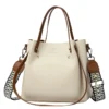 Echte, hochwertige Leder-Schulter-Crossbody-Taschen für Damen, luxuriöse Handtaschen, Damentasche, große Kapazität, weiche Tragetasche 6