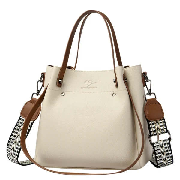 Echte, hochwertige Leder-Schulter-Crossbody-Taschen für Damen, luxuriöse Handtaschen, Damentasche, große Kapazität, weiche Tragetasche 6