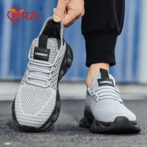 YRZL Herren Sportschuhe Atmungsaktive leichte Turnschuhe Outdoor Mesh Schwarz Laufschuhe Athletisch Jogging Tenis Wanderschuhe Mann