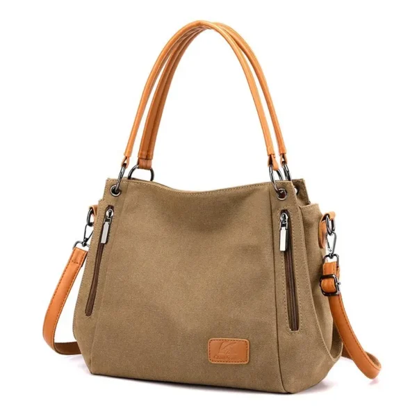 Arbeitshandtasche für Damen, großes Fassungsvermögen, elegante Umhängetasche, abnehmbarer Schultergurt, Handtasche mit Sicherheitsreißverschluss 3