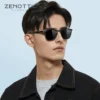ZENOTTIC 2er-Pack polarisierte Sonnenbrillen für Damen und Herren, Vintage-Sonnenbrillen mit rundem und quadratischem Rahmen, UV-Schutz 2