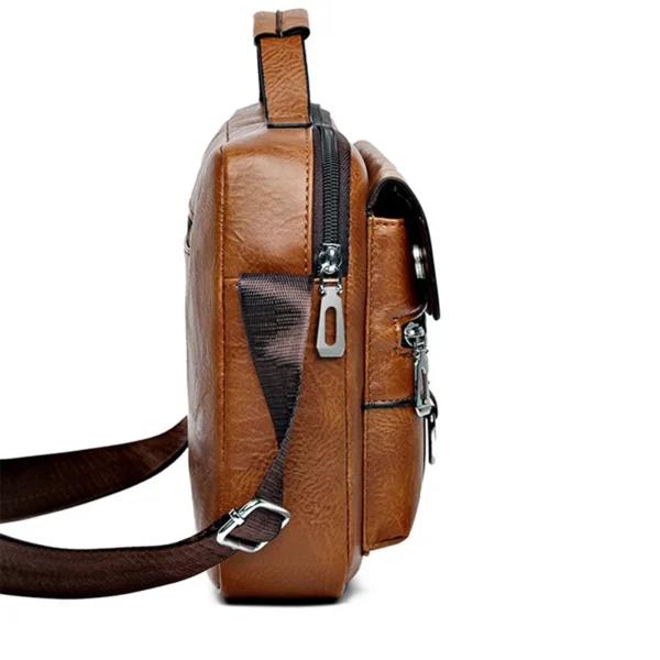 PU Umhängetasche Herren Handtasche Herren Casual Bag Businesstasche Große Kapazität Schulter Umhängetasche 4