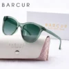 BARCUR Transparente Damen-Sonnenbrille, bequem, langlebig, schöner PC-Cat-Eye-Rahmen, Party, Reisen, UV400, polarisierte Sonnenbrille, bestes Geschenk