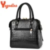 Yogodlns Luxus Krokodil Muster Handtasche Frauen Winter Neue PU Leder Quaste Schulter Tasche Marken Design Griff Tasche Dame Geldbörse 4