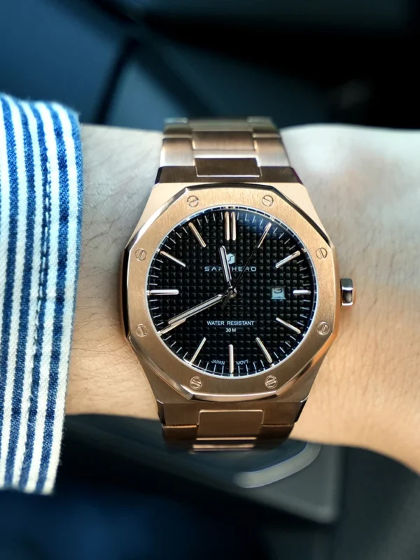 SAPPHERO Rose Gold Männer Uhren Luxus Edelstahl Uhr High-End Männer Geschenke Uhr Datum Mode Sport Wasserdichte Uhr Für Männer