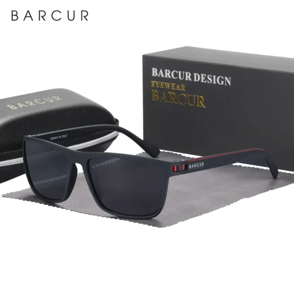 Barcur design tr90 sonnenbrille männer polarisiert leicht gewicht sport sonnen brille frauen brillen zubehör oculos uvab schutz 6