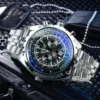JARAGAR Sport Herrenuhren Top-Marke Luxus automatische mechanische Uhr für Männer Silber Edelstahlarmband Militär Armbanduhr 2