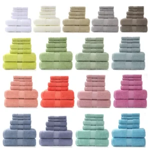 6PCS / 3PCS Baumwolle Handtuch Set Luxus Spitze Gestickte Bad Handtuch Gesicht Handtuch Handtuch Waschlappen Schnell trocknende Frottee Handtücher 17 Farben