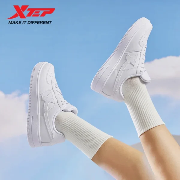 Xtep Frauen Männer Skateboard Schuhe Non-Slip Casual Weiß Paar Skate Turnschuhe Männlich Weiblich Luxus Marke Schuhe 881219319851 3