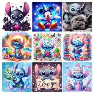30x30cm Disney Diamant Malerei Lilo & Stitch Diamant Stickerei Strass von Bild Mosaik Kunst Kreuzstich Kits Home Decor