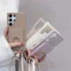 Umhängetasche mit Kartenhalter Handyhülle für Samsung Galaxy S25 S24 Ultra S23 FE S22 Plus A35 A15 A55 A16 A26 A36 A56 Cover 5