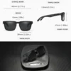 2025 neue KDEAM Original Design Männer Polarisierte Sonnenbrille Sommer Strand Quadrat Sonnenbrille Mode Coole Frauen Shades UV400 Objektiv 4