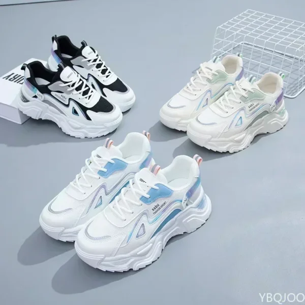2025 Turnschuhe Frauen Plattform Flache Schuhe Frau Schuhe Grün Casual Trainer Damen Chunky Turnschuhe Frauen Schuhe 4