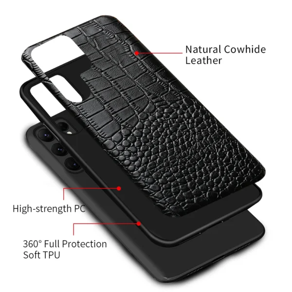 Echtleder-Handyhülle für Samsung Galaxy S25 S24 S23 Ultra S22 Plus S21 S24 25 A55 5G Schutzabdeckung 5