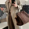 Einkaufstasche Damen Neue Herbst- und Winter-High-End-Nischendesign-Schultertasche mit großem Fassungsvermögen Retro-Pendlerhandtasche 3