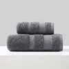Einfaches Handtuch-Set für Dusche und Gesicht, 2 Stück/Set, 100 % Baumwolle, für Zuhause, Hotel, Badezimmer, Waschlappen, hochwertiges Handtuch-Set für Erwachsene und Kinder, Geschenk 3