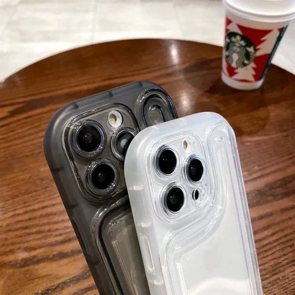 Luxuriöse, stoßfeste, transparente Handyhülle für iPhone 14 13 12 16 Pro Max 14 Plus X XS XR, dicke, weiche Silikon-Stoßstange, klare Abdeckung 5