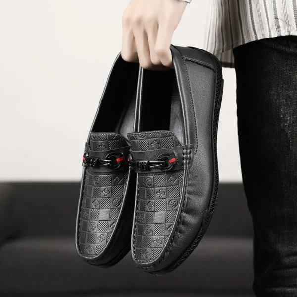 Mode Leder Männer Casual Schuhe Slip auf Formale Faulenzer Luxus Marke Komfortable Männer Mokassins Italienische Weiche Männliche Fahren Schuhe 4